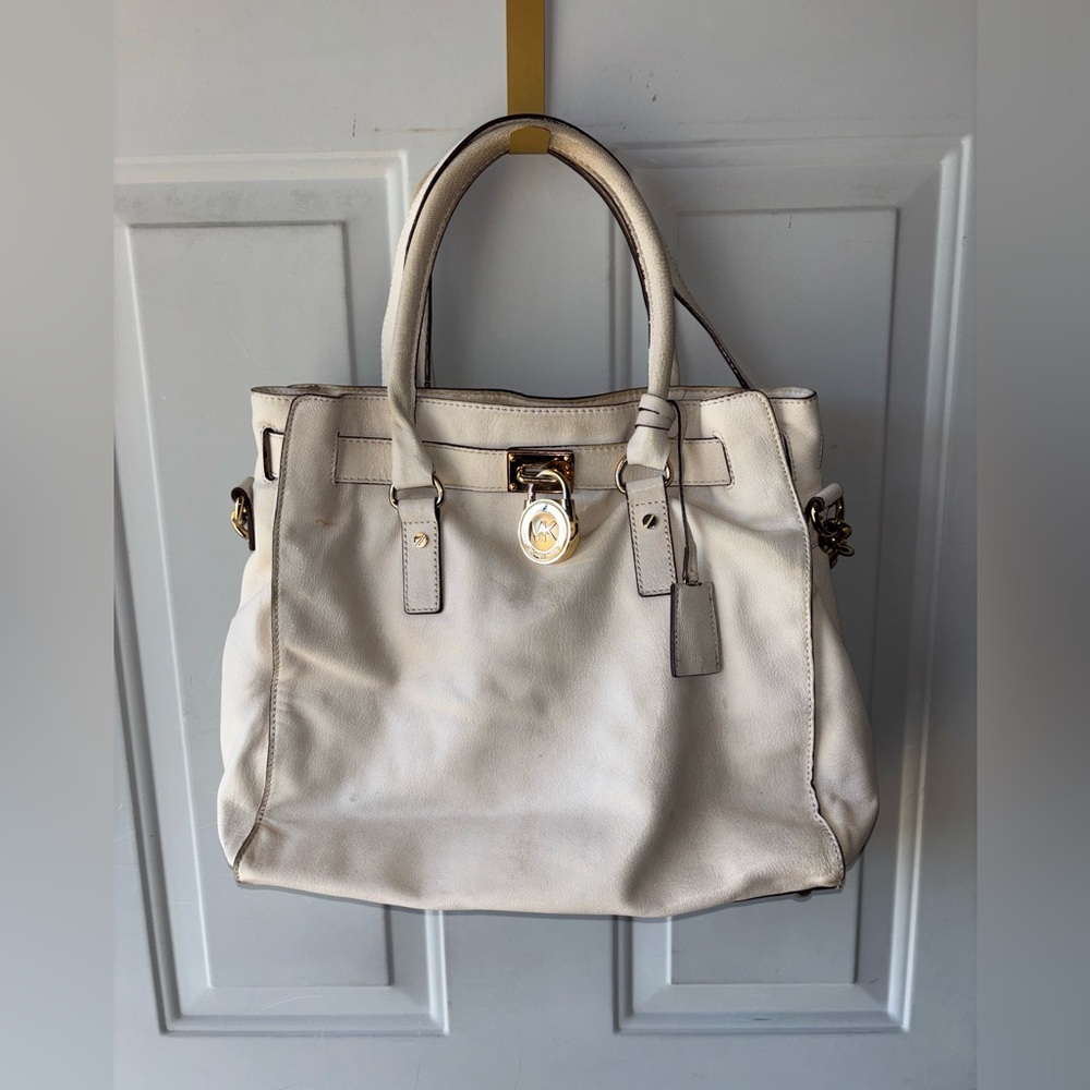 Michael Kors ivory leather handbag